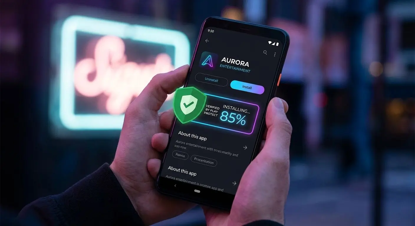 Nedladdning av PlayOJO Android-app på mobilskärm