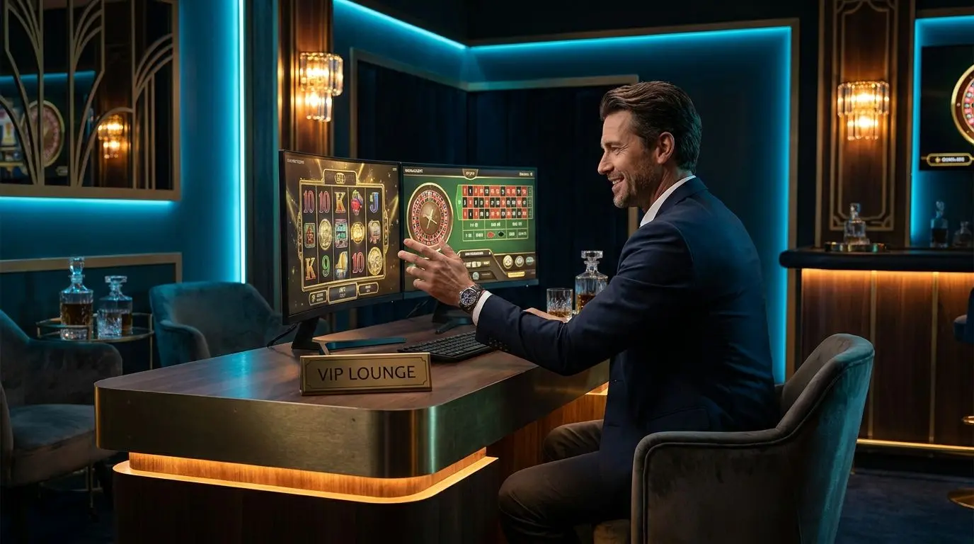 Highroller-spelare i exklusiv online miljö med fokus på stora insatser