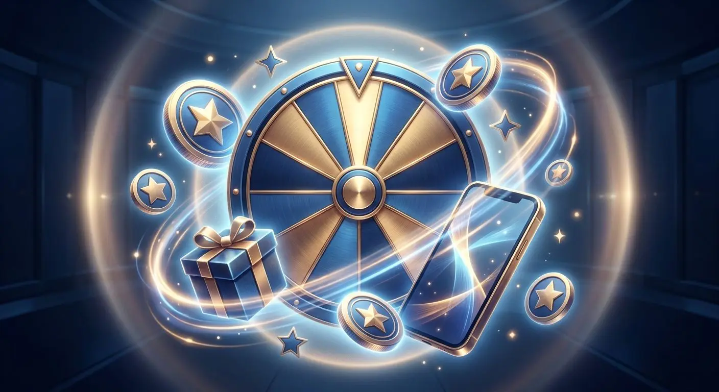 Ăversikt av sign up bonus Illustration av vĂ€lkomstbonus och free spins i neutral stil