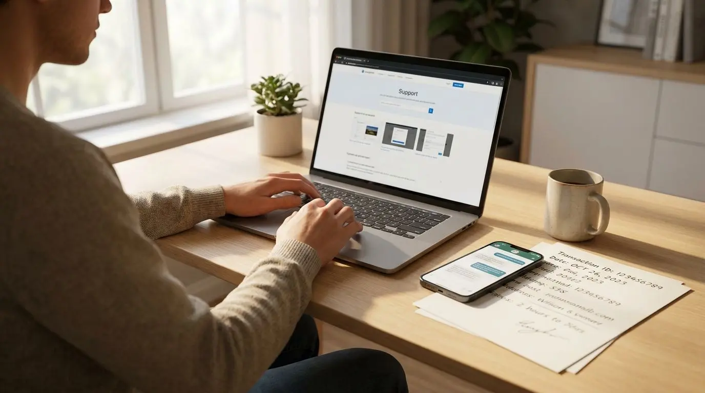 Checklista inför kontakt med support Spelare förbereder uppgifter inför kontakt med kundtjänst