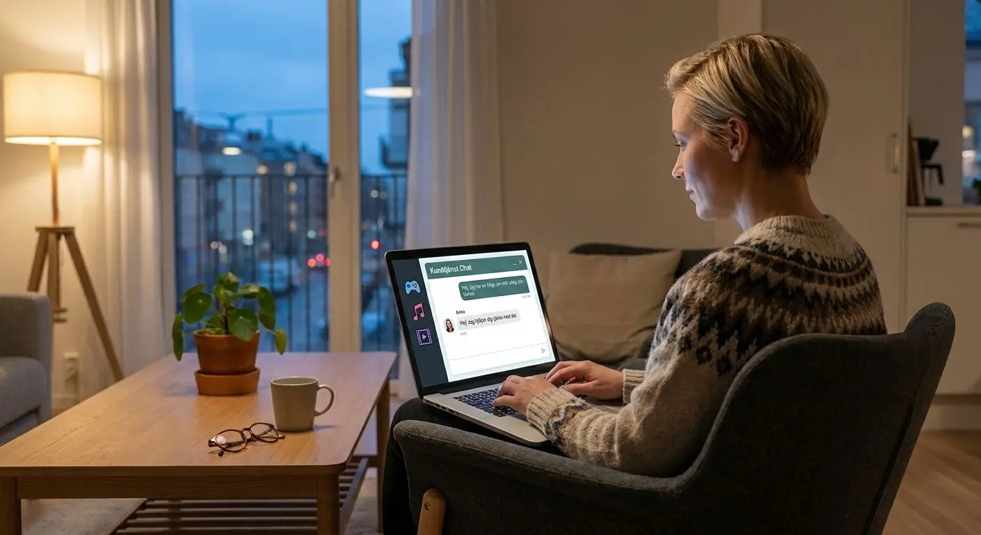 Vanliga supportärenden hos PlayOJO Spelare chattar med support om uttag eller bonusfråga